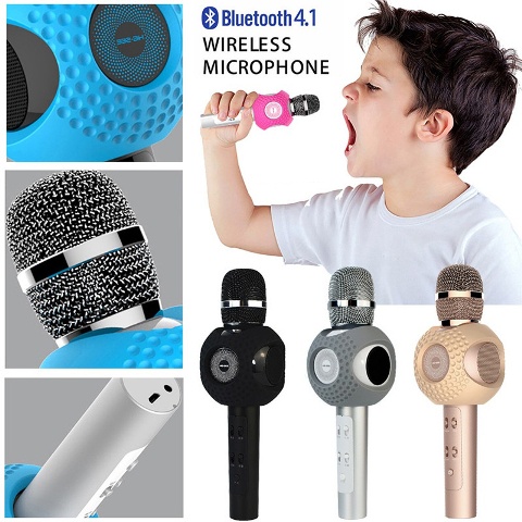 Xt5+ Míc hát micro karaoke Loa kèm micro 3 trong 1 kết nối Bluetooth - Míc hát micro karaoke