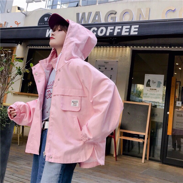 Áo khoác ulzzang kaki 2 lớp form rộng nam nữ
