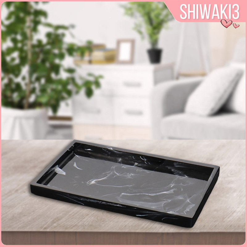 Khay Đựng Nến / Xà Phòng / Nước Hoa Hình Chữ Nhật Bằng Resin Giả Cẩm Thạch Handmade Trang Trí Nhà Cửa