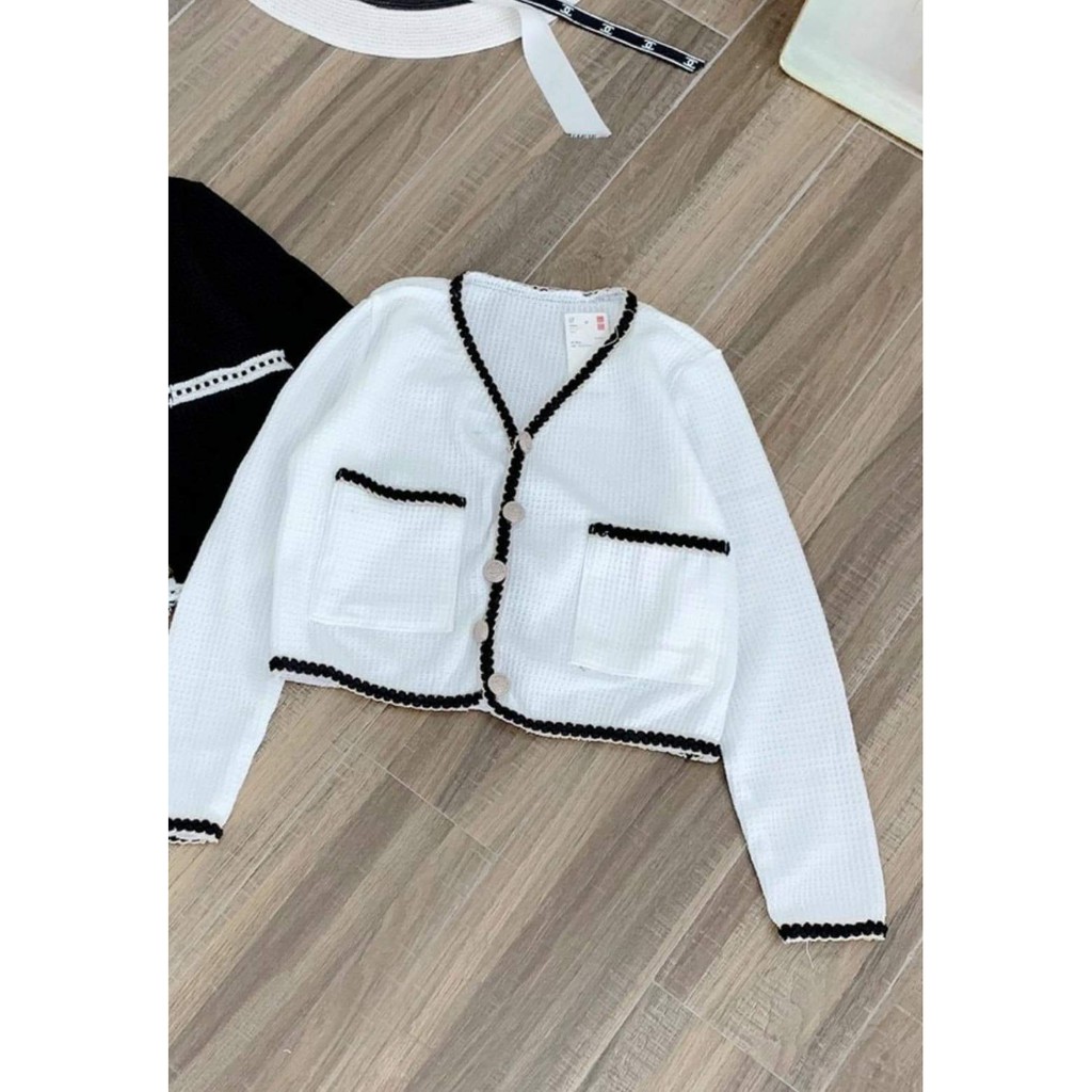 [ Mã FAMAYWA2 giảm 10K đơn 50K] Áo cadigan len viền DTR1120 | BigBuy360 - bigbuy360.vn