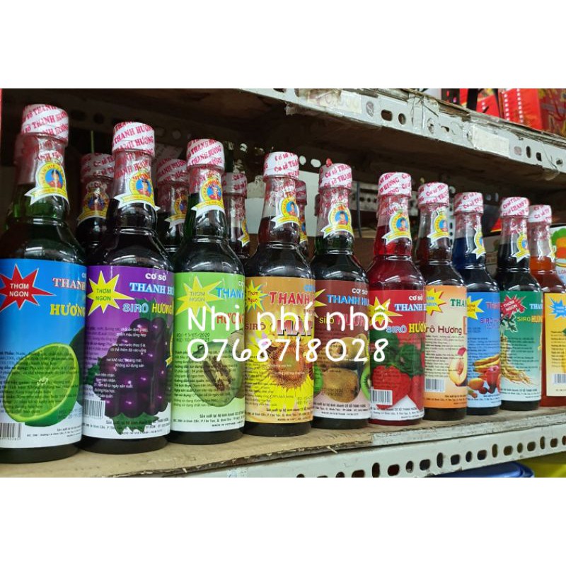 SIRO THANH HƯƠNG  đủ mùi 550ml
