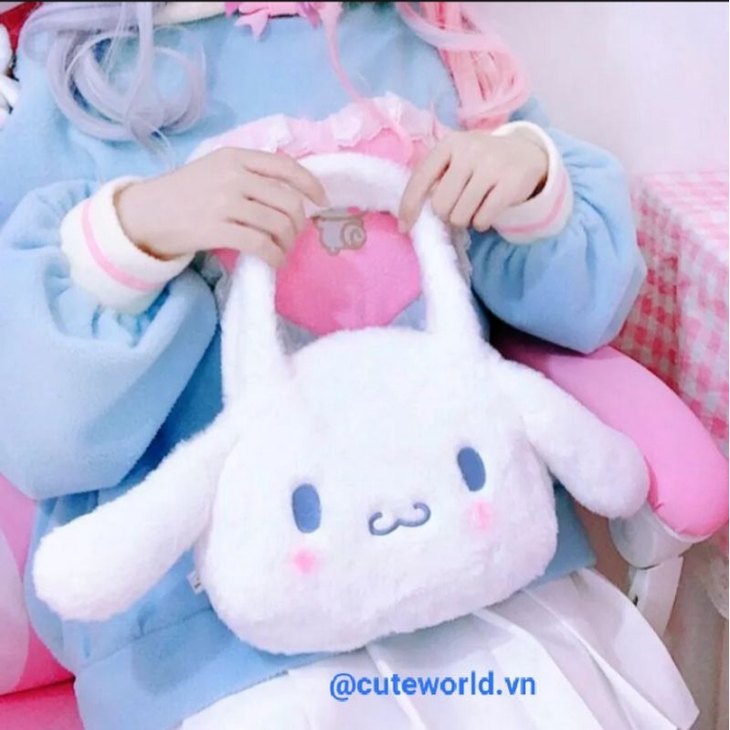Túi Đeo Chéo Lông Mềm Cinnamoroll Đáng Yêu