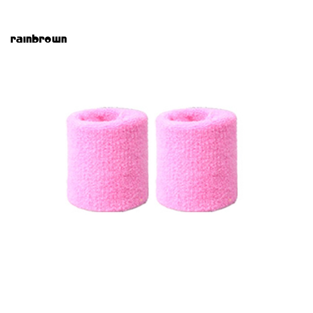 Set 2 băng cổ tay thấm hút mồ hôi chơi thể thao