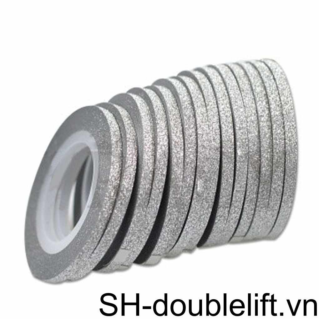 1 Cuộn Băng Keo Dán Trang Trí Móng Tay Lấp Lánh 1mm 2mm 3mm