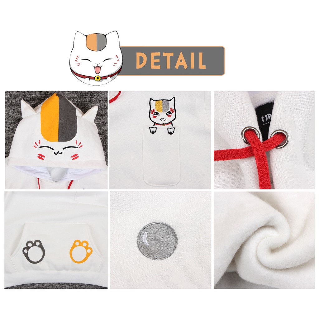 Áo hoodie Mèo Nyanko - anime Natsume Yuujinchou | BigBuy360 - bigbuy360.vn