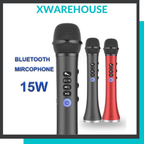 Micro karaoke bluetooth cao cấp L689 chống rè chống hú - Hát karaoke có hỗ trợ ghi âm công suất lớn 15W