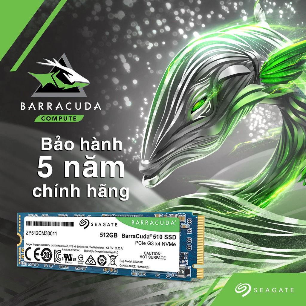 Ổ cứng SSD Seagate Barracuda 510 500GB M2 NVMe_ZP500CM3A001