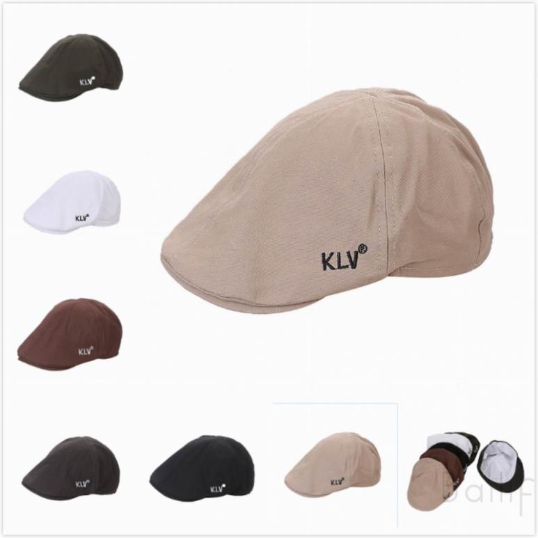 Mũ bánh tiêu bằng vải bố phong cách Anh Quốc cổ điển dành cho nam và nữ