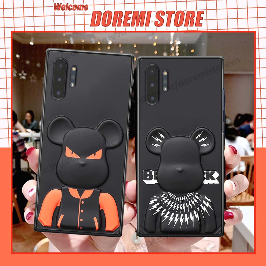 Ốp lưng Samsung Note 10 / Note 10 Plus / Note 10+ hình kaws, kith, bear brick nổi 3D phong cách độc đáo