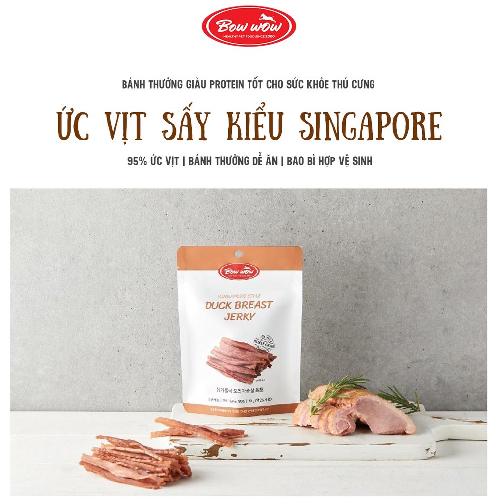 [DINH DƯỠNG CAO CHO CHÓ] Thịt sấy cho chó nhiều vị BOWWOW 70g - Ăn vặt cho chó - Snack cho chó