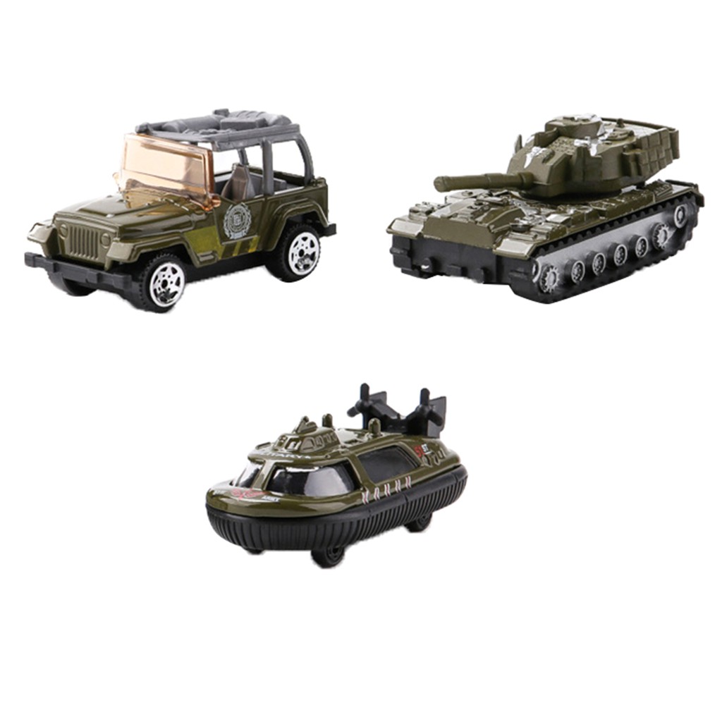 JEEP Set 3 Mô Hình Xe Hơi / Tàu Ngầm Quân Đội Đồ Chơi Bubbing Shop61