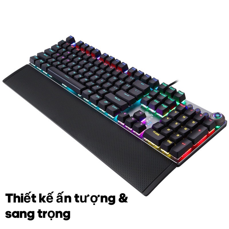 Bàn Phím Cơ Chơi Game FZ508 Pro Full Size 104 Phím Led RGB Nhiều Chế Độ Cực Đẹp  Kèm Kê Tay, Dùng Cho Máy Tính PC Gaming | WebRaoVat - webraovat.net.vn