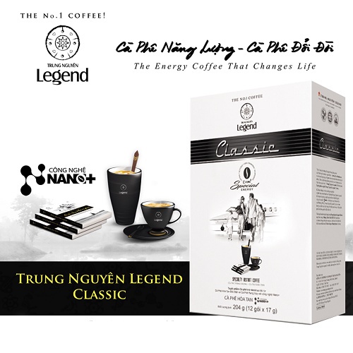 Cà Phê sữa hòa tan 3in1 Legend Classic - Hộp 12 gói - Trung Nguyên Legend