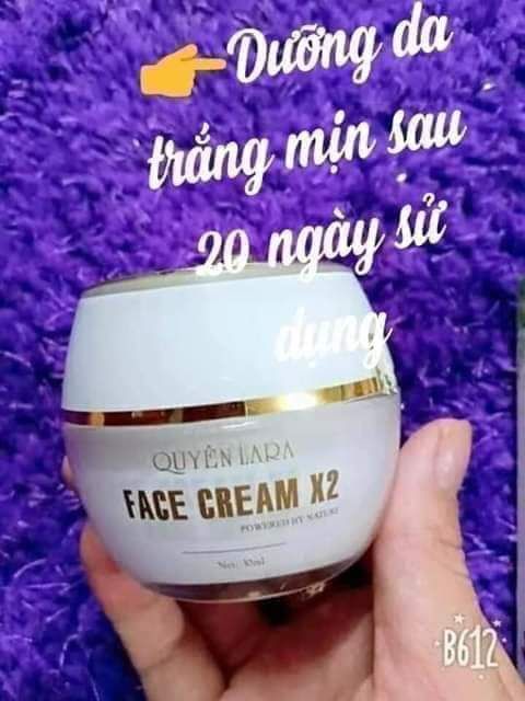 Kem dưỡng trắng da mặt Face cream x 2 cho da khô và hỗn hợp Quyên LARA