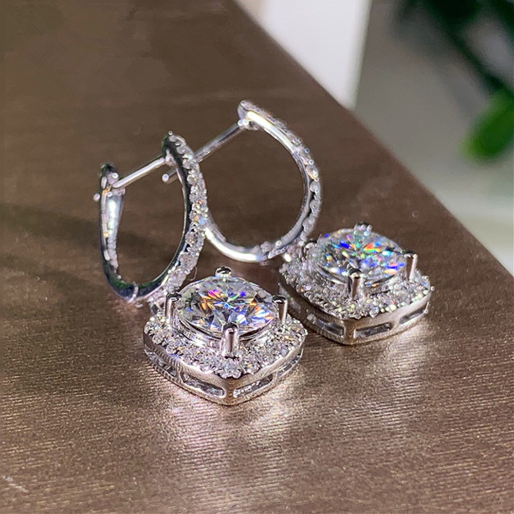 Mới Set Khuyên Tai Đính Đá Zircon Sang Trọng Cho Cô Dâu