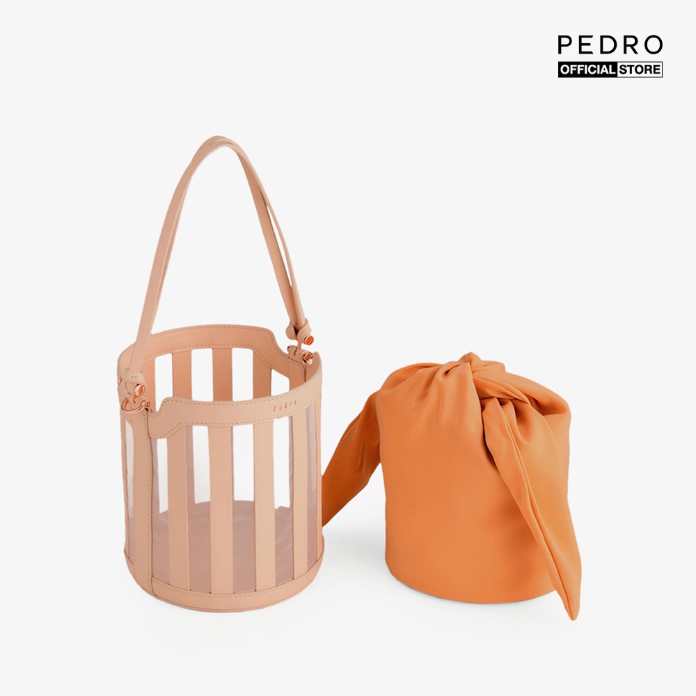 PEDRO - Túi rút dây hình trụ Striped Bucket PW2-16610005-D4