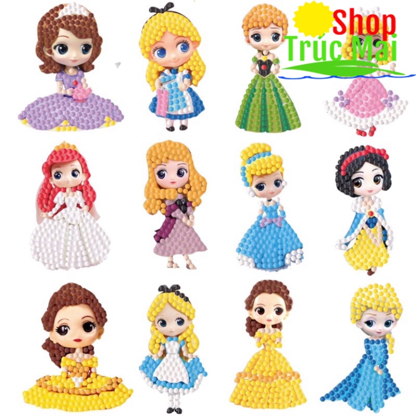Tranh đính kèm đá sticker cho bé, đồ giải trí đính kèm đá DIY tô điểm cốc, đồ tay chân cho bé