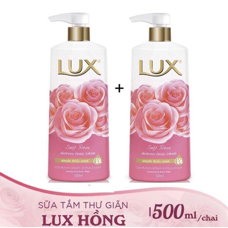 Sữa tắm Lux Thái Lan 500ml - Màu hồng