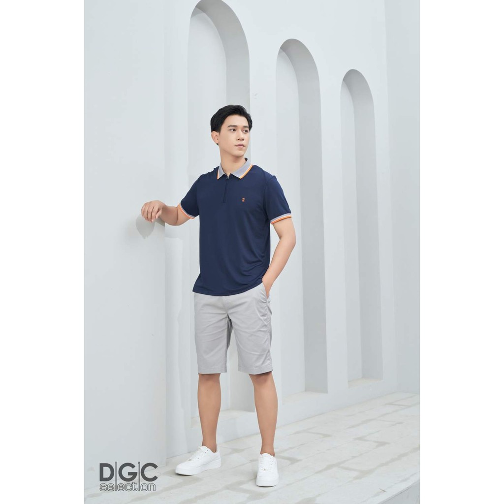 Áo Polo ngắn tay DGC dáng Regular Fit suông nhẹ phối viền tay và cổ, chất vải coolmax co giãn thấm hút tốt SAP2006M