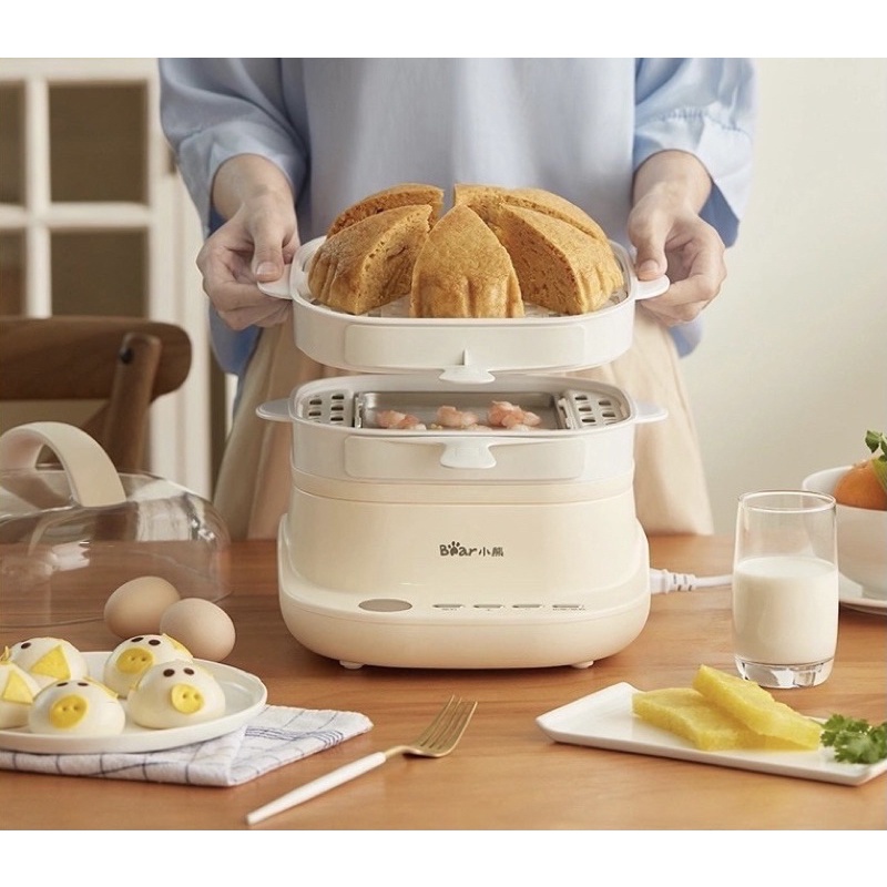 Máy làm bánh cuốn nóng điện bear kèm lồng hấp 2 tầng BẾP NHÀ BEAR CFJ-A30Q3