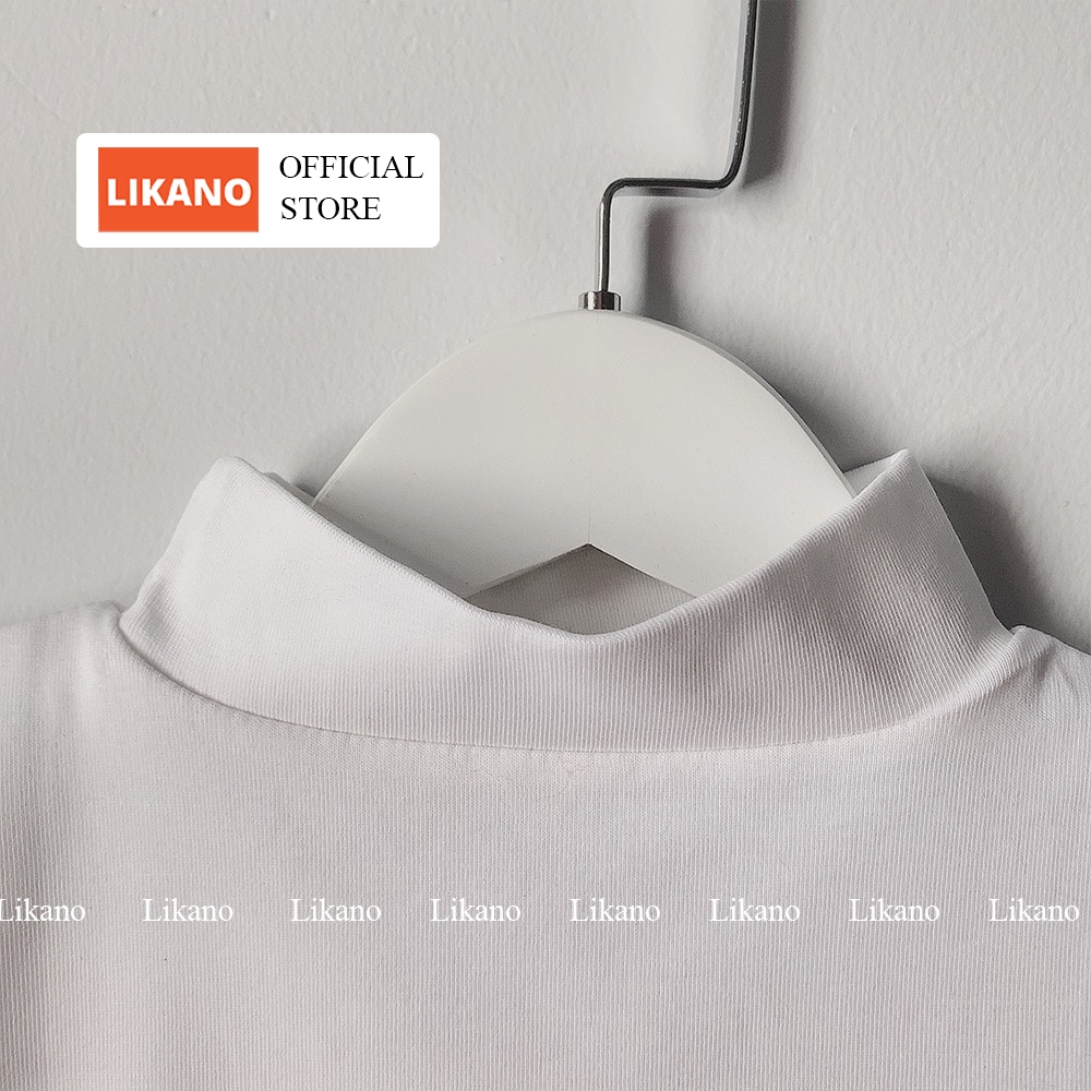 Áo croptop nữ kiểu ôm, áo thun croptop cổ lọ sát nách chất vải cotton mềm mịn LIKANO CRT27 ơi ko