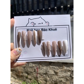 Nail box- mong up thiết kế thương hiêu LV sang trọng