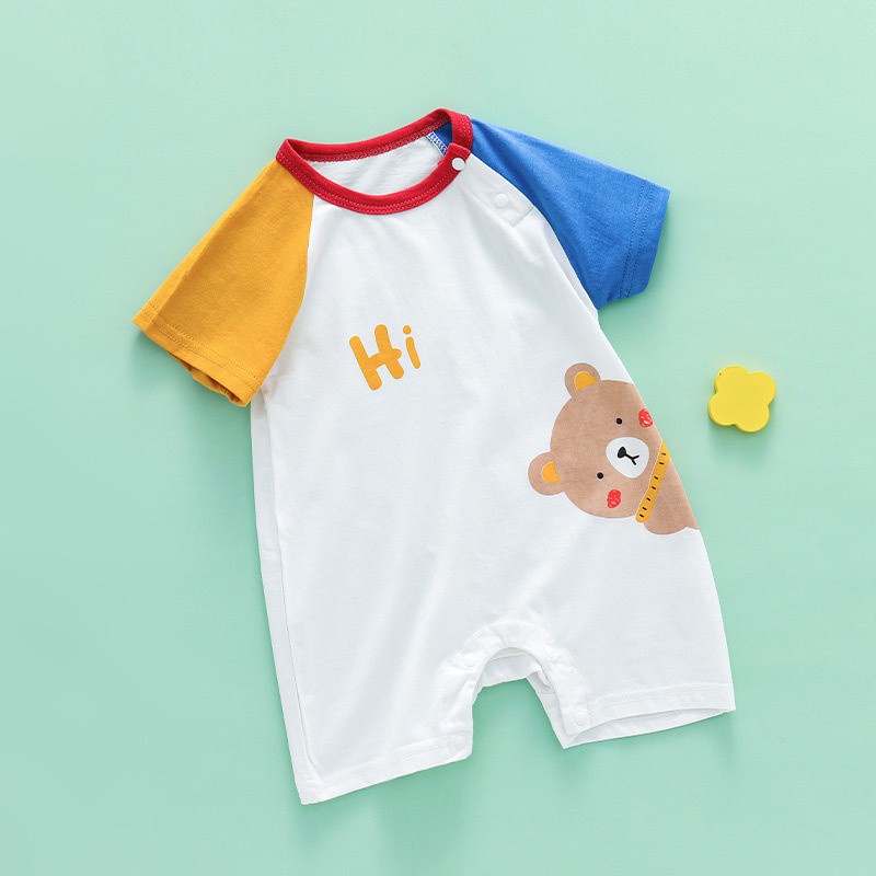 Áo liền quần LUCKYCANDY dễ thương dành cho trẻ em từ 0-18 tháng