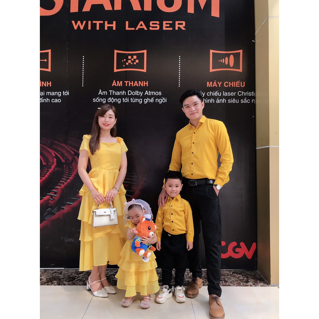 Đồ Gia Đình Dự Tiệc_Set Váy Áo Gia Đình_Fullsize 7-100kgs