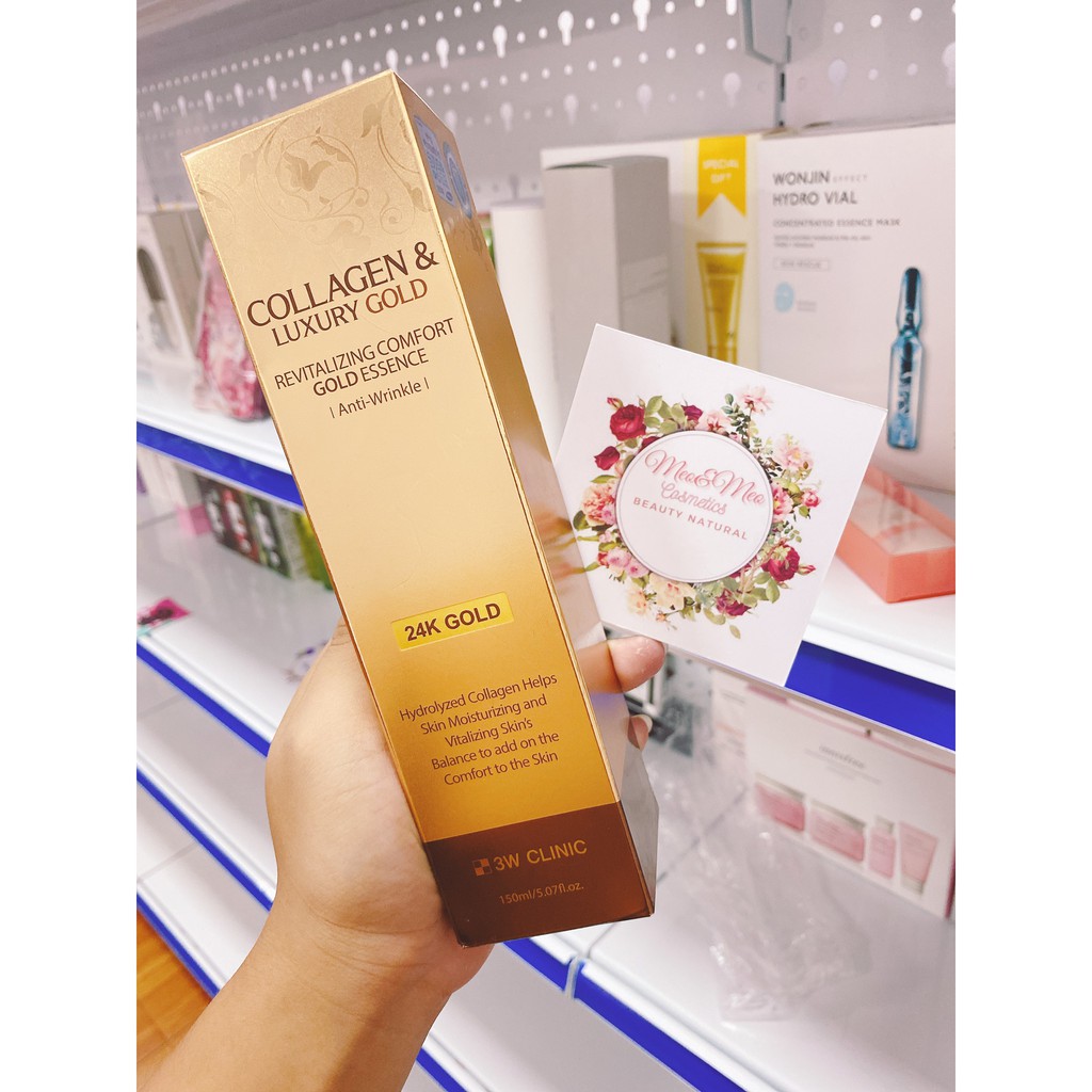 Tình chất chống nhăn 3w Collagen Luxury Gold Clinic Hàn Quốc 150ml