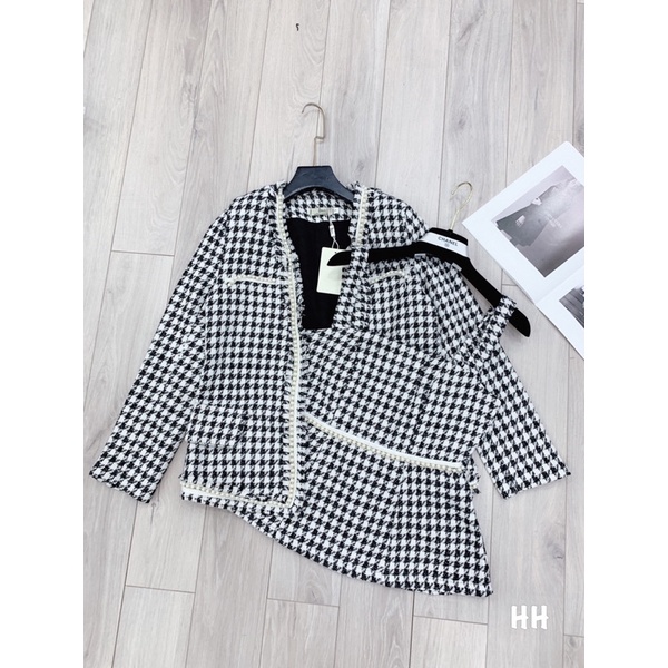 sét Áo dạ +Áo 2 dây viền ngọc sanh chảnh | BigBuy360 - bigbuy360.vn