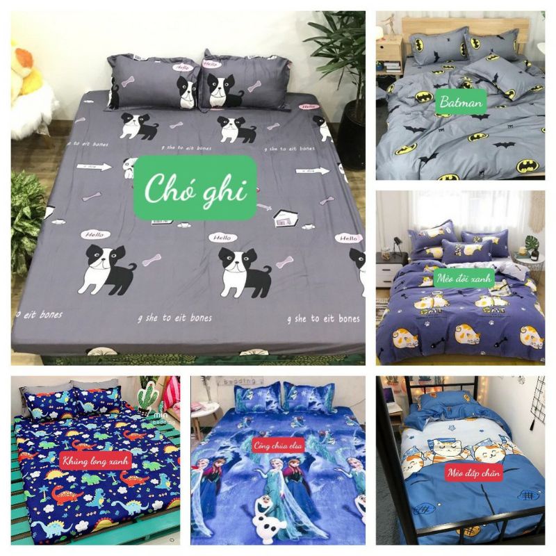 Combo ga giường đủ bộ 5 món chăn phao