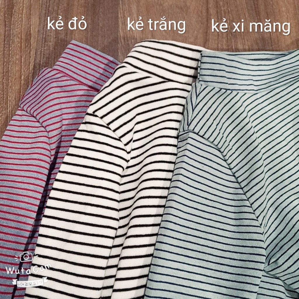 Áo cotton len kẻ cổ cao giữ nhiệt chất dày dặn cho bé trai và bé gái (HN 362) | WebRaoVat - webraovat.net.vn