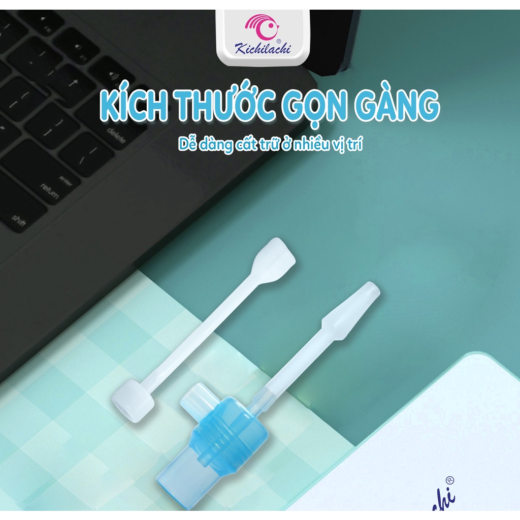 Hút Mũi Sơ Sinh Cho Bé Kichilachi,hút Mũi Kichi-nose Với Đầu Núm Silicone Mềm An Toàn Cho Bé