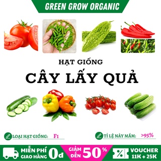 Hạt giống rau củ quả GREEN GROW ORGANIC hạt giống hữu cơ chịu nhiệt tốt năng suất, tỉ lệ nảy mầm cao