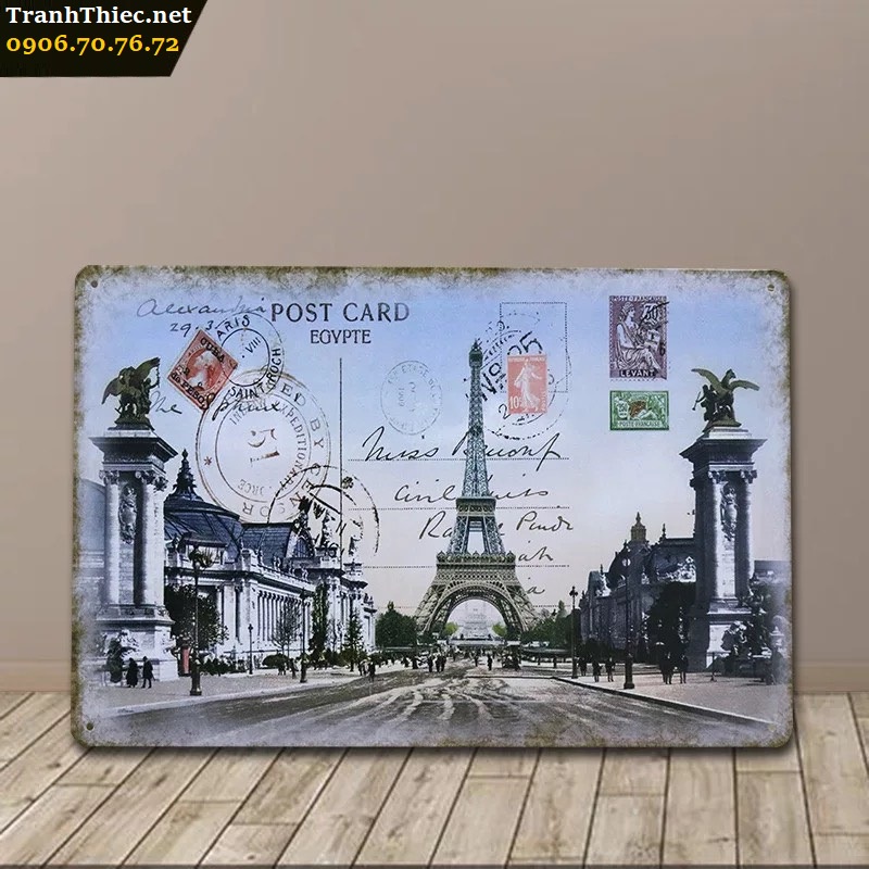 20x30cm Tranh thiếc chủ đề phong cảnh, trang trí decor tường độc đáo và cá tính