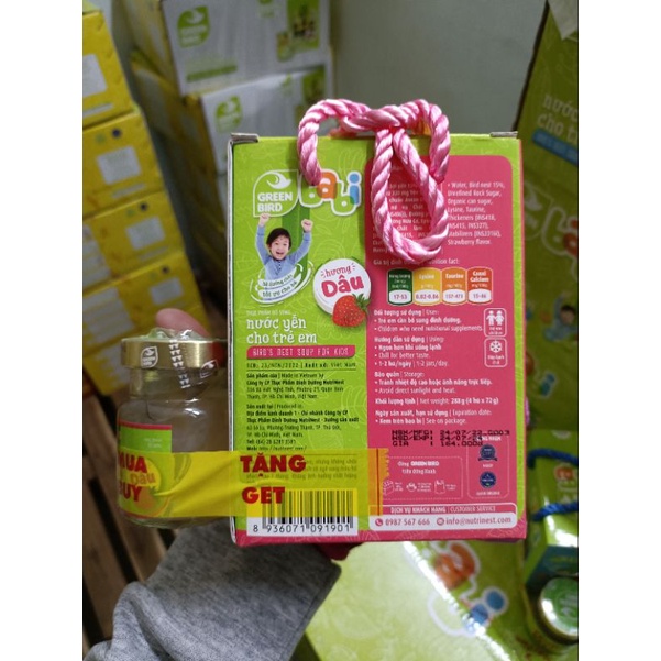 Yến Green Bird Babi Vị Dâu lốc 4hủ tặng 1hủ