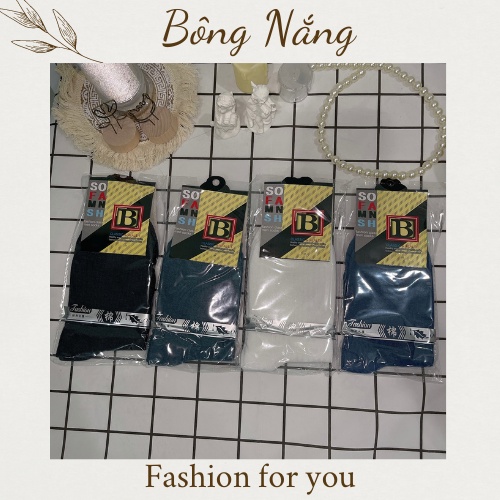 1 đôi Vớ nam dài chữ B, tất nam dài cotton co dãn tốt