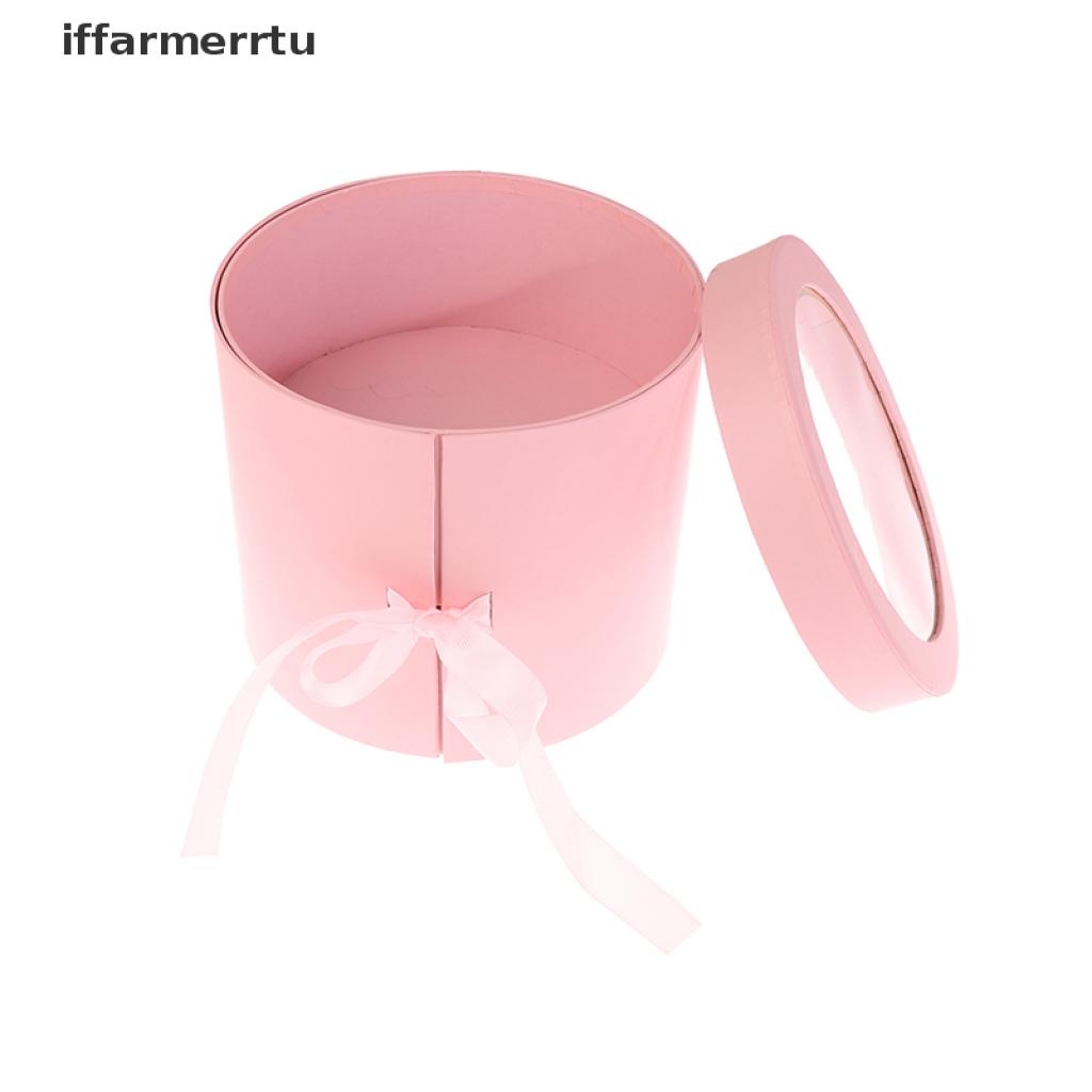 {iffarmerrtu} Double Layers Round Rotating Box Gift Box Flower Box Packing Box DIY Decor hye