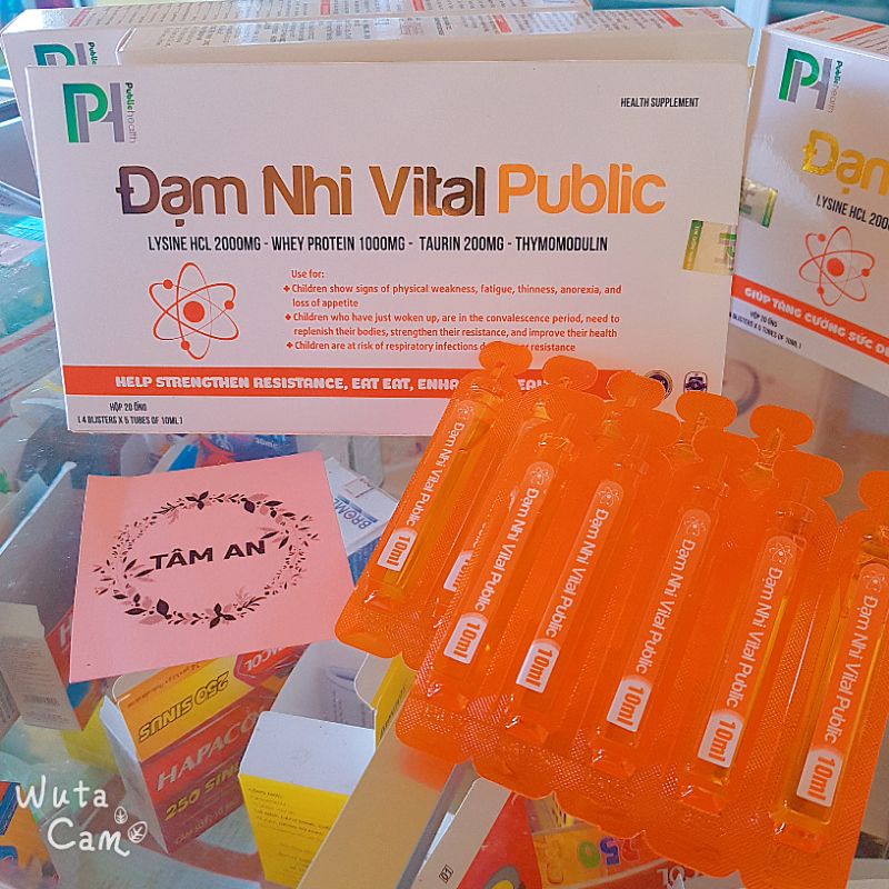 Đạm Nhi Tăng Đề Kháng Tăng Cân Vital Public - Siro Ăn Ngon - Tiêu Hóa Khỏe