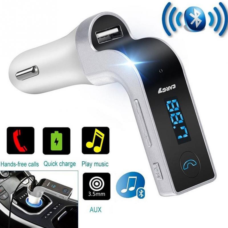 Máy phát FM Radio MP3 Bluetooth G7 Sạc USB Cho Xe Hơi loa bluetooth