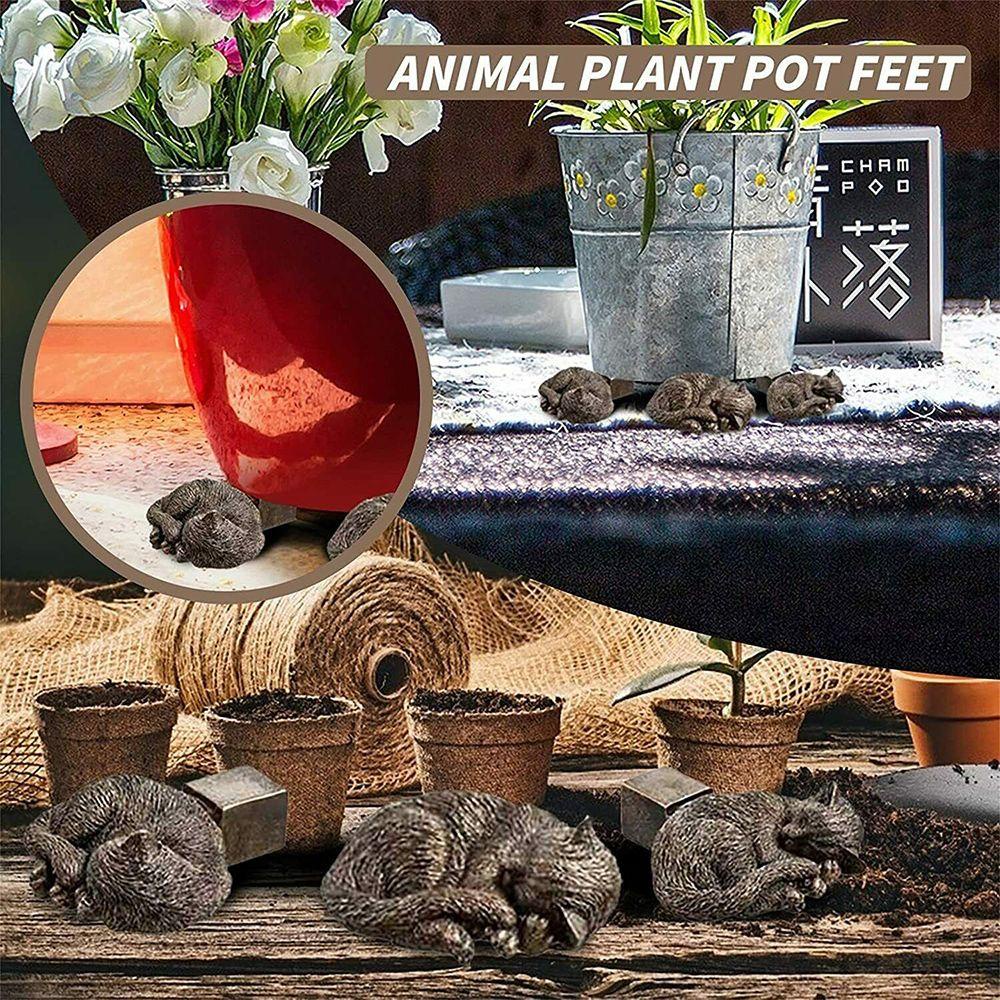 LAKAMIER Bộ 3 Chân Đứng Để Chậu Cây Bonsai Hình Động Vật