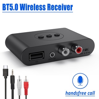 Thiết bị nhận tín hiệu âm thanh Bluetooth 5.0 RCA 3.5mm AUX không dây cho loa xe hơi