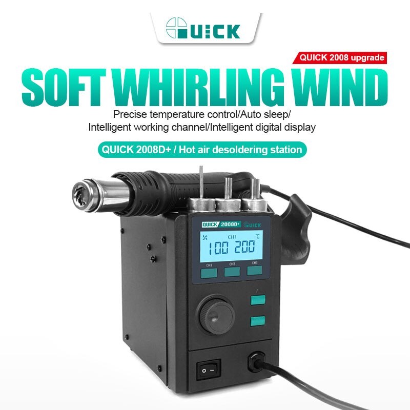 Máy khò Quick 2008D+ 3 kênh lưu nhiệt, hàng chính hãng 2022
