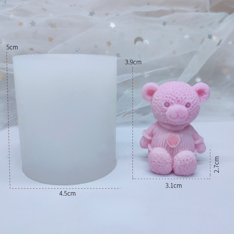 Khuôn Silicone Làm Bánh Hình Gấu Dễ Thương