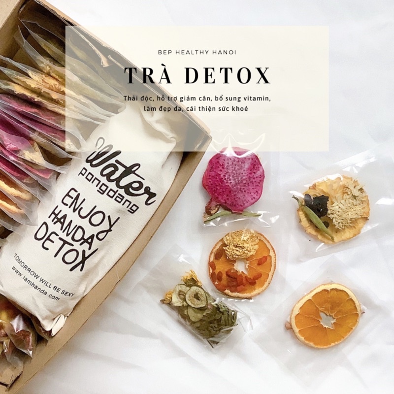 Trà detox hoa quả sấy thanh lọc cơ thể kèm bình pongdang 1lit