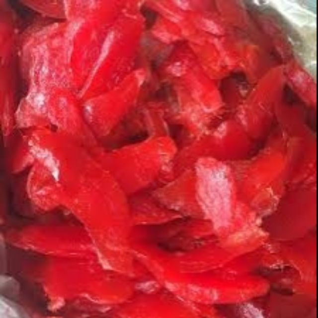 Mứt Gừng Đỏ Nguyên Miếng Túi 1kg - Candied Red Ginger Slices