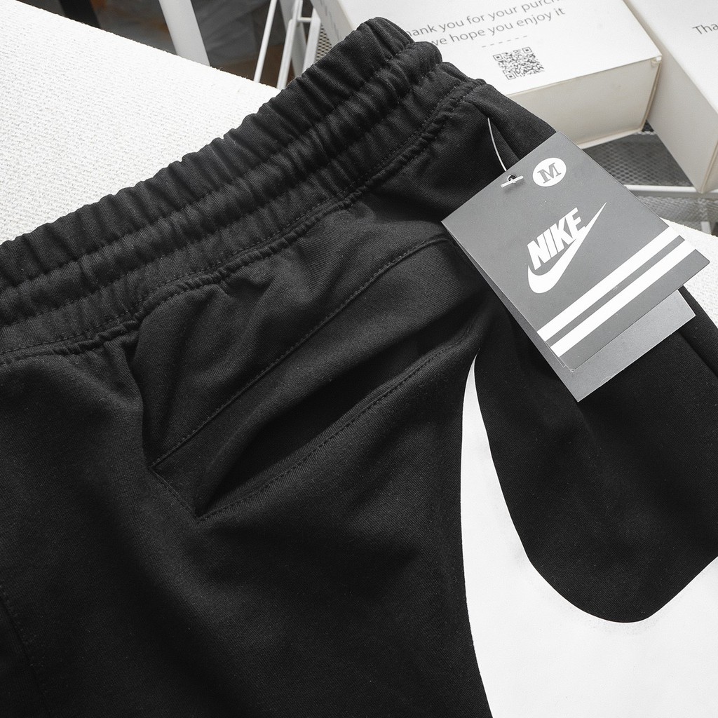 Quần short lửng nam chất thun nỉ cao cấp, phối logo cá tính 5077