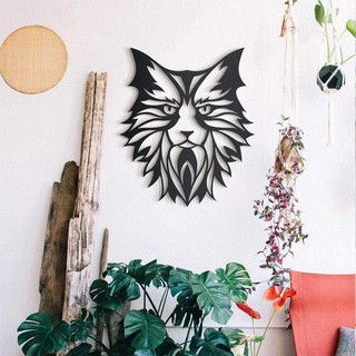 ✔️Dán tường trang trí | Decor phụ kiện trang trí | Decor tường |  Hình đầu mèo chất liệu gỗ