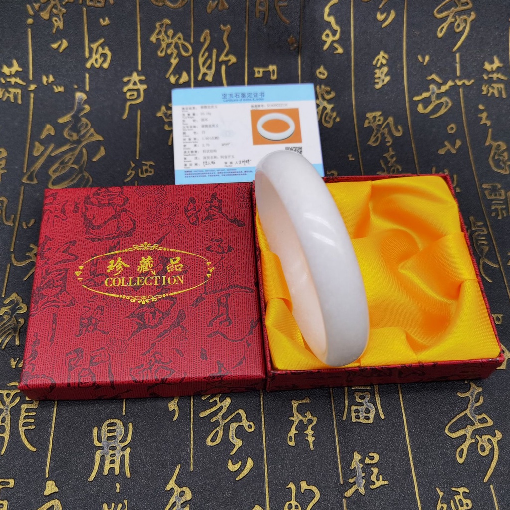 Vòng Tay Ngọc Bích Trắng Thời Trang