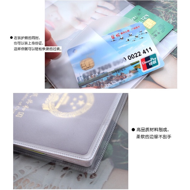 Bìa trong suốt siêu bền để đựng hộ chiếu tiện dụng và bền